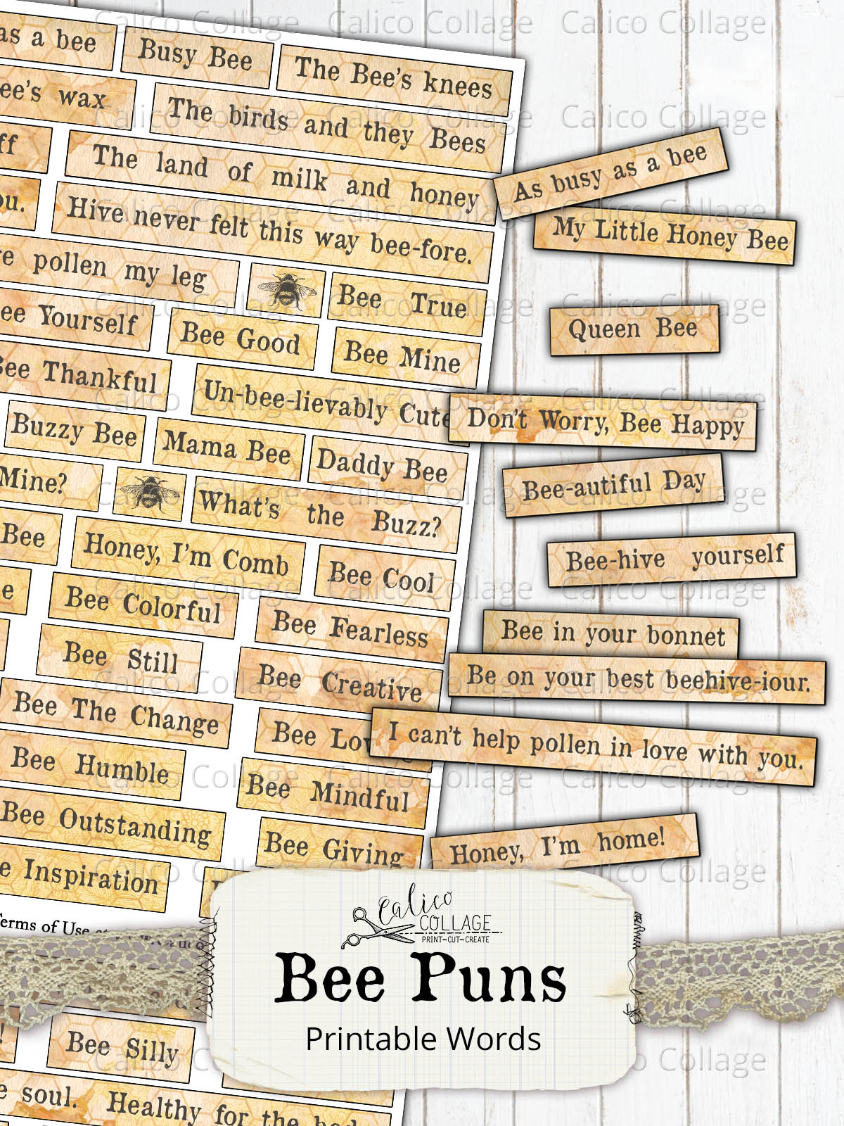 Bee Puns Ephemera Words, Bee Keeper