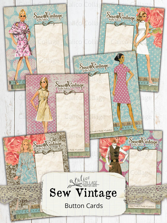 Sew Vintage Button Card Ephemera