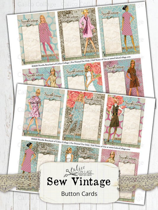 Sew Vintage Button Card Ephemera
