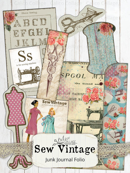 Sew Vintage Junk Journal Folio Kit