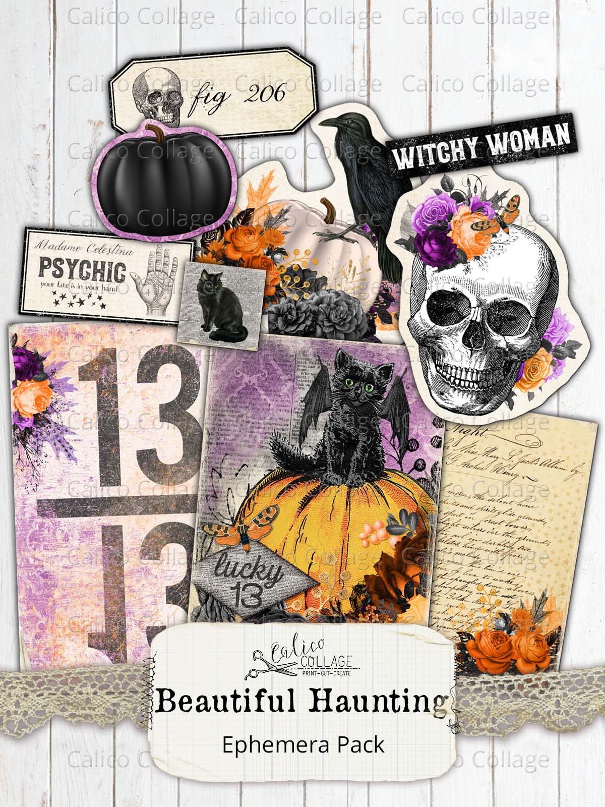 Halloween Junk Journal Ephemera Pack