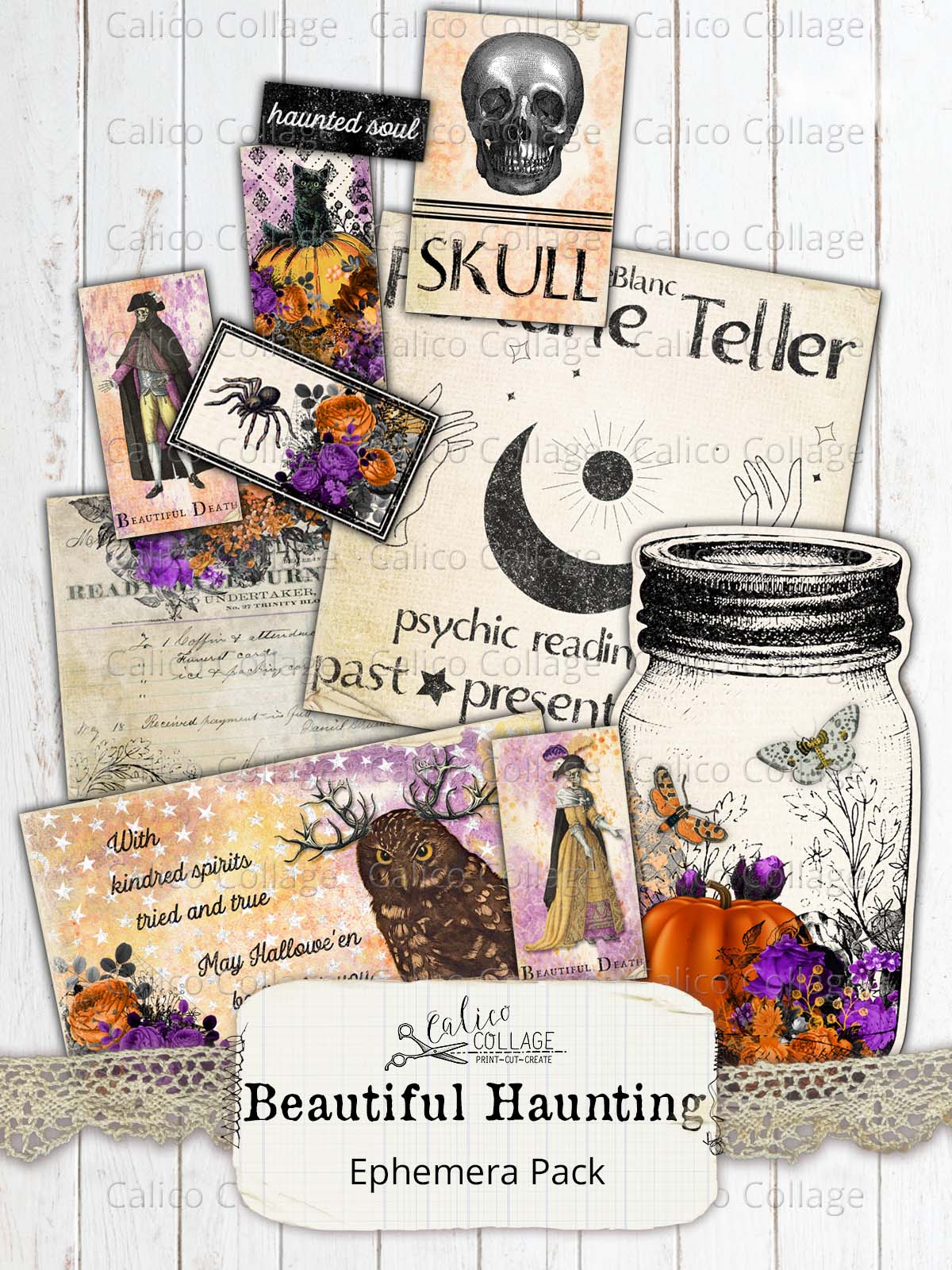 Halloween Junk Journal Ephemera Pack