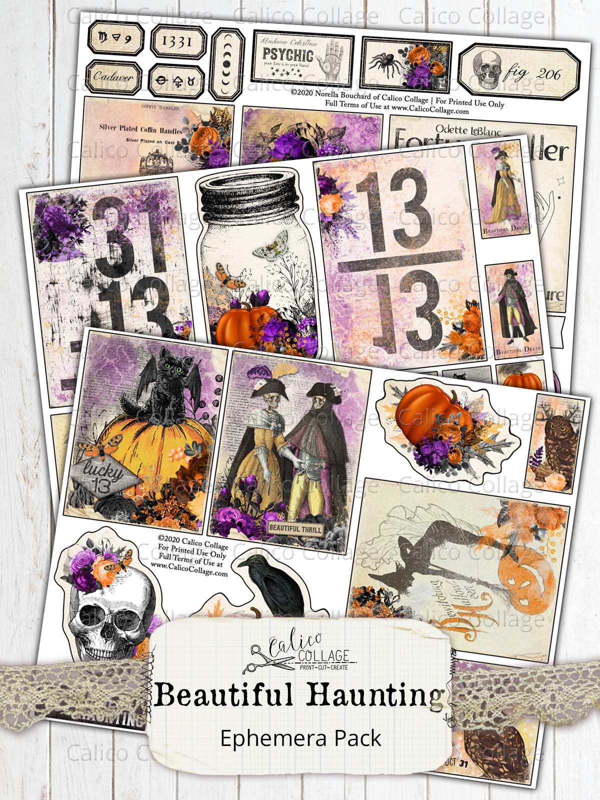 Halloween Junk Journal Ephemera Pack