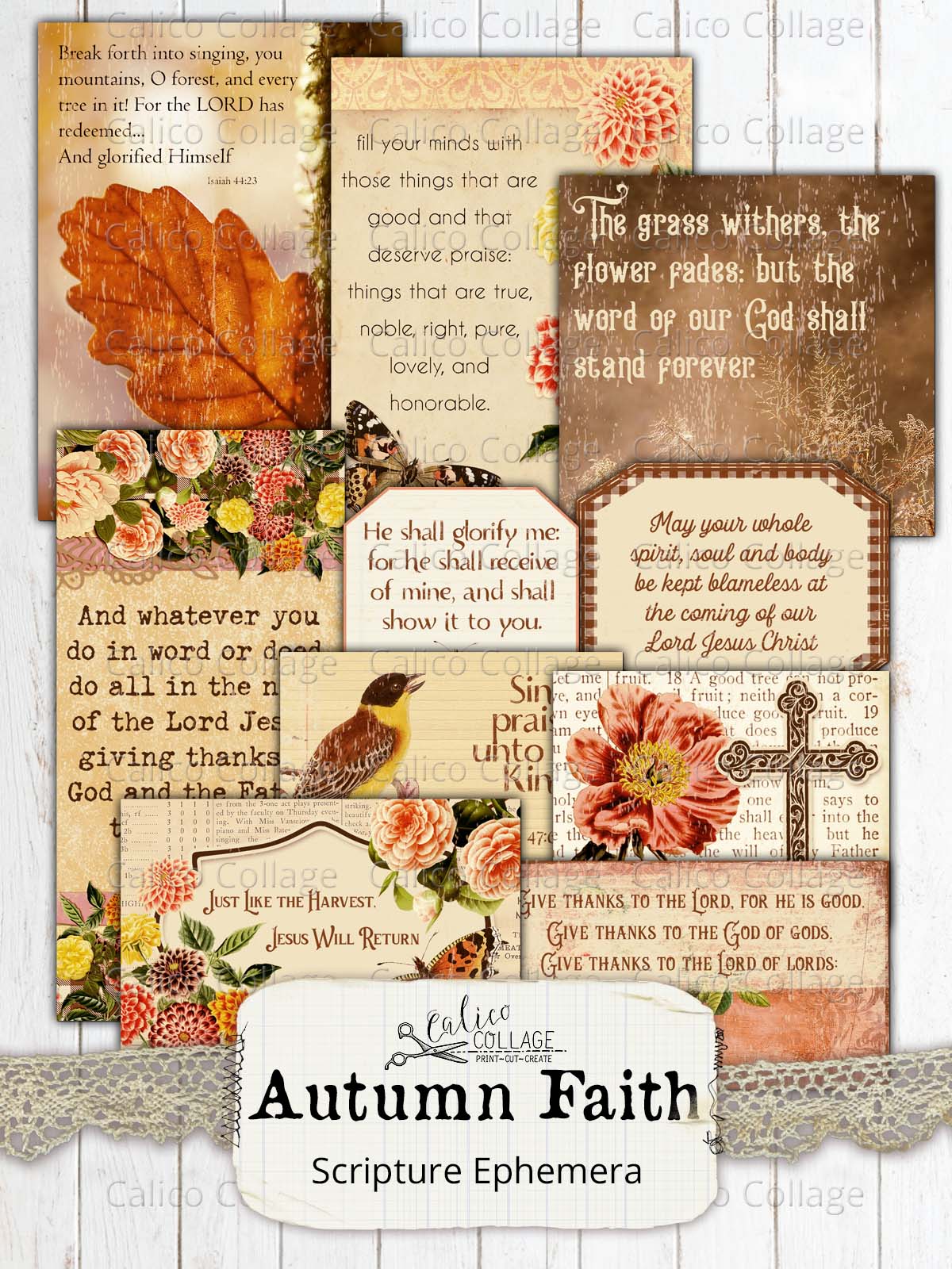 Autumn Bible Journaling Ephemera