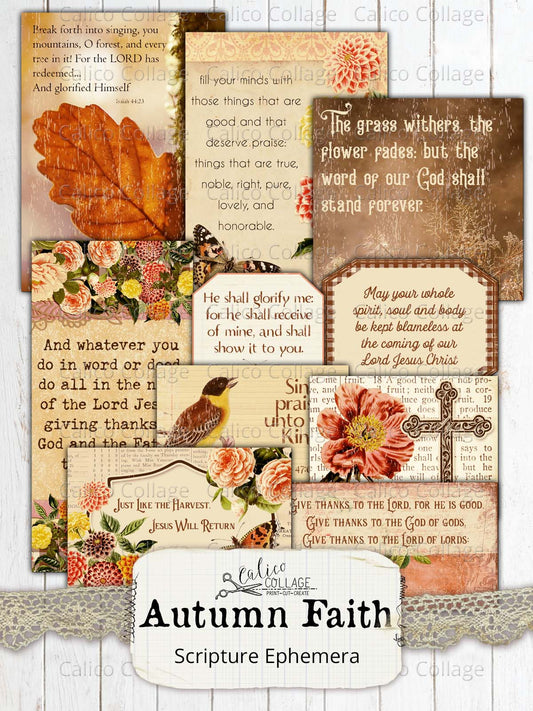 Autumn Bible Journaling Ephemera