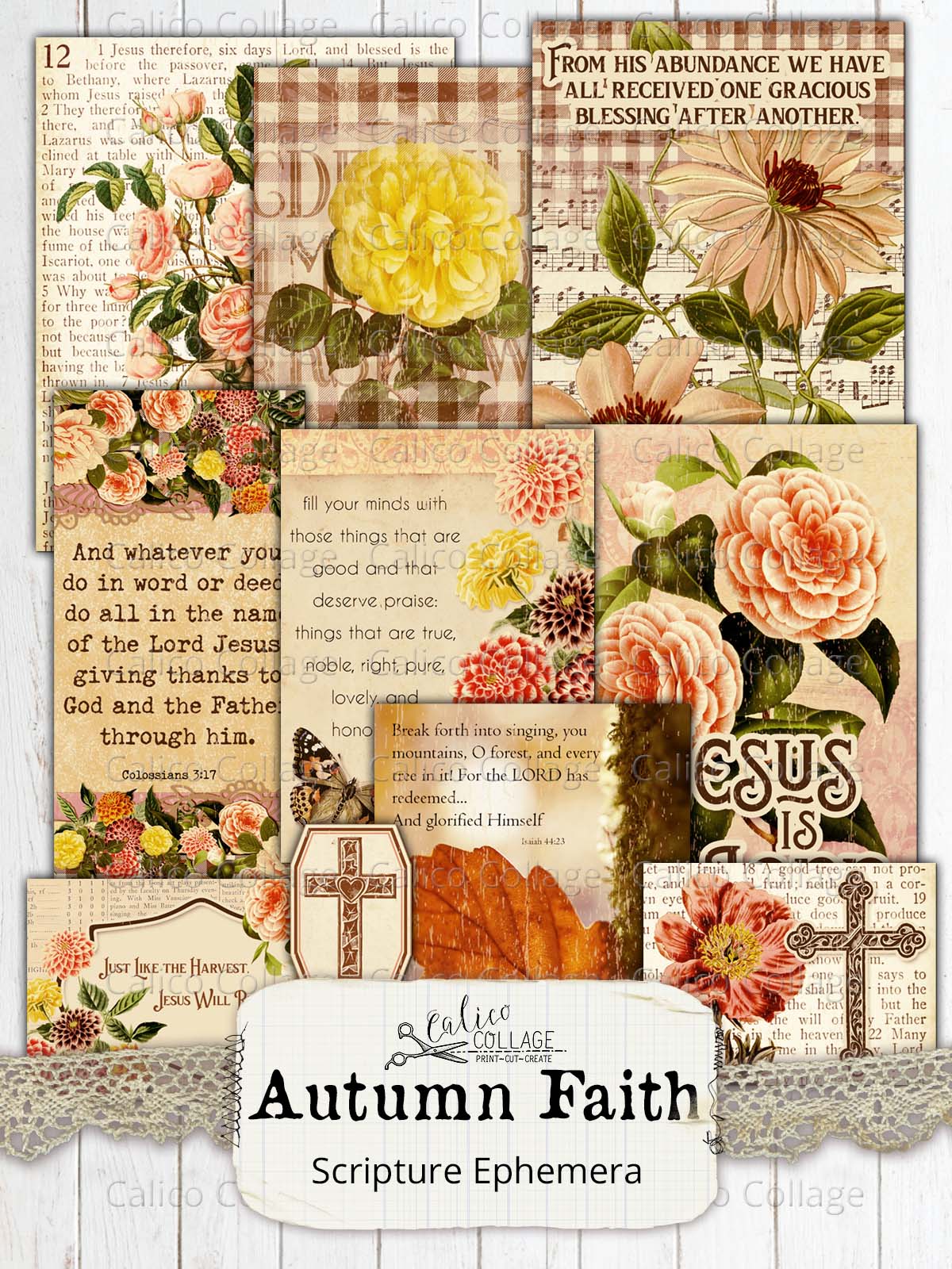 Autumn Bible Journaling Ephemera