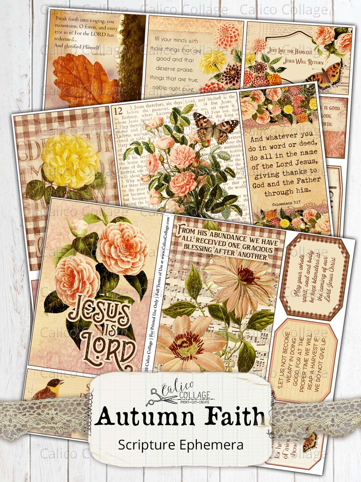 Autumn Bible Journaling Ephemera