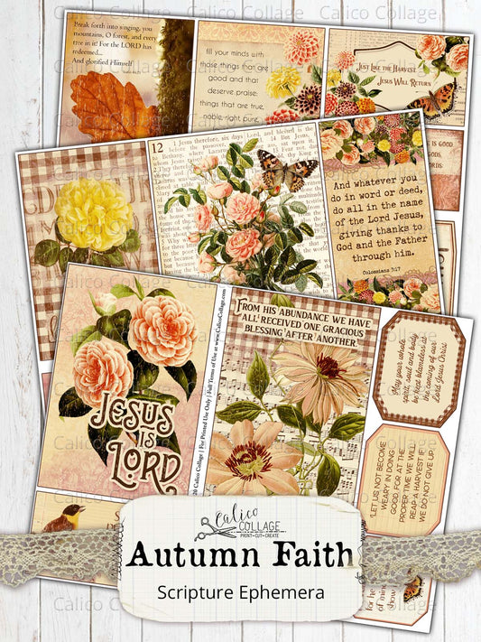 Autumn Bible Journaling Ephemera