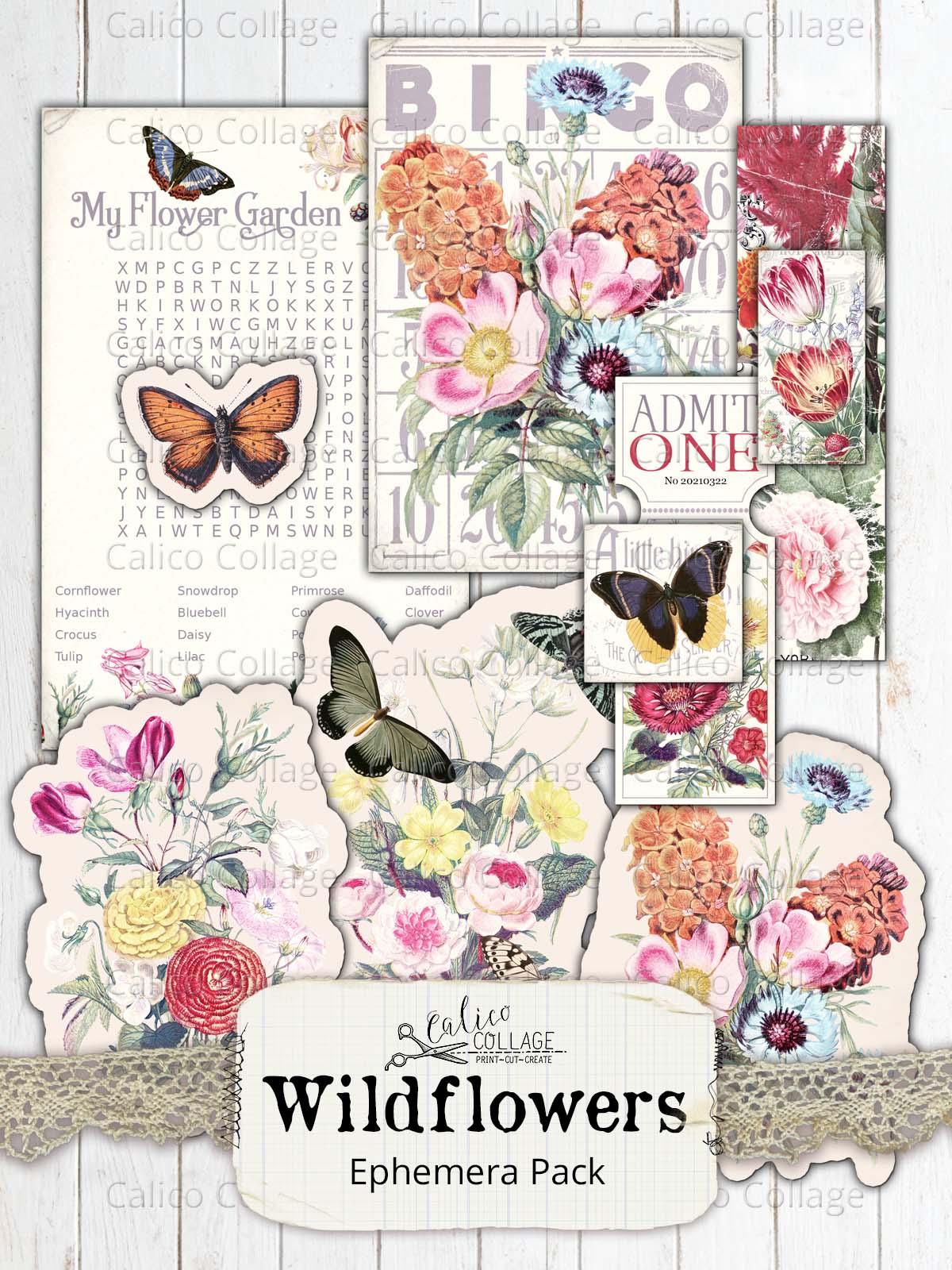 Wildflowers Ephemera Pack