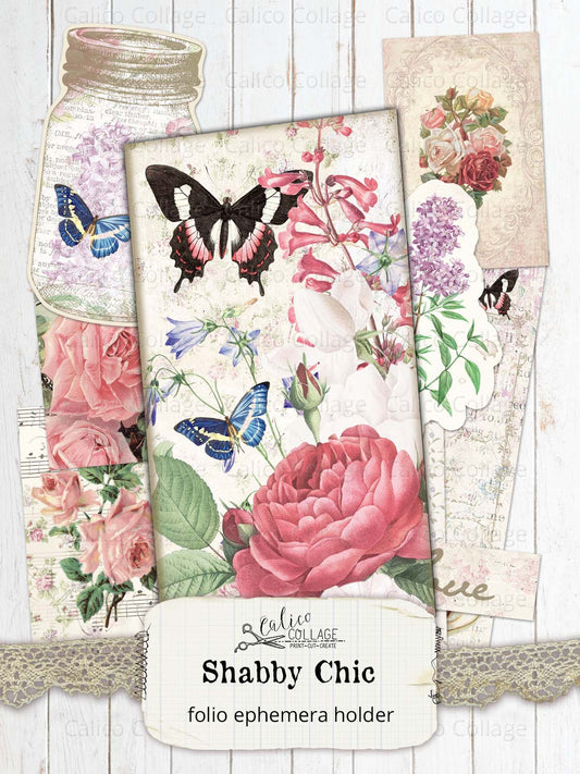 Shabby Chic Junk Journal Folio Kit, Victorian Rose