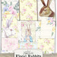 Spring Junk Journal Folio Kit, Floral Rabbits