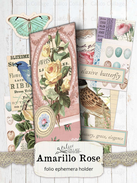 Junk Journal Folio, Amarillo Rose