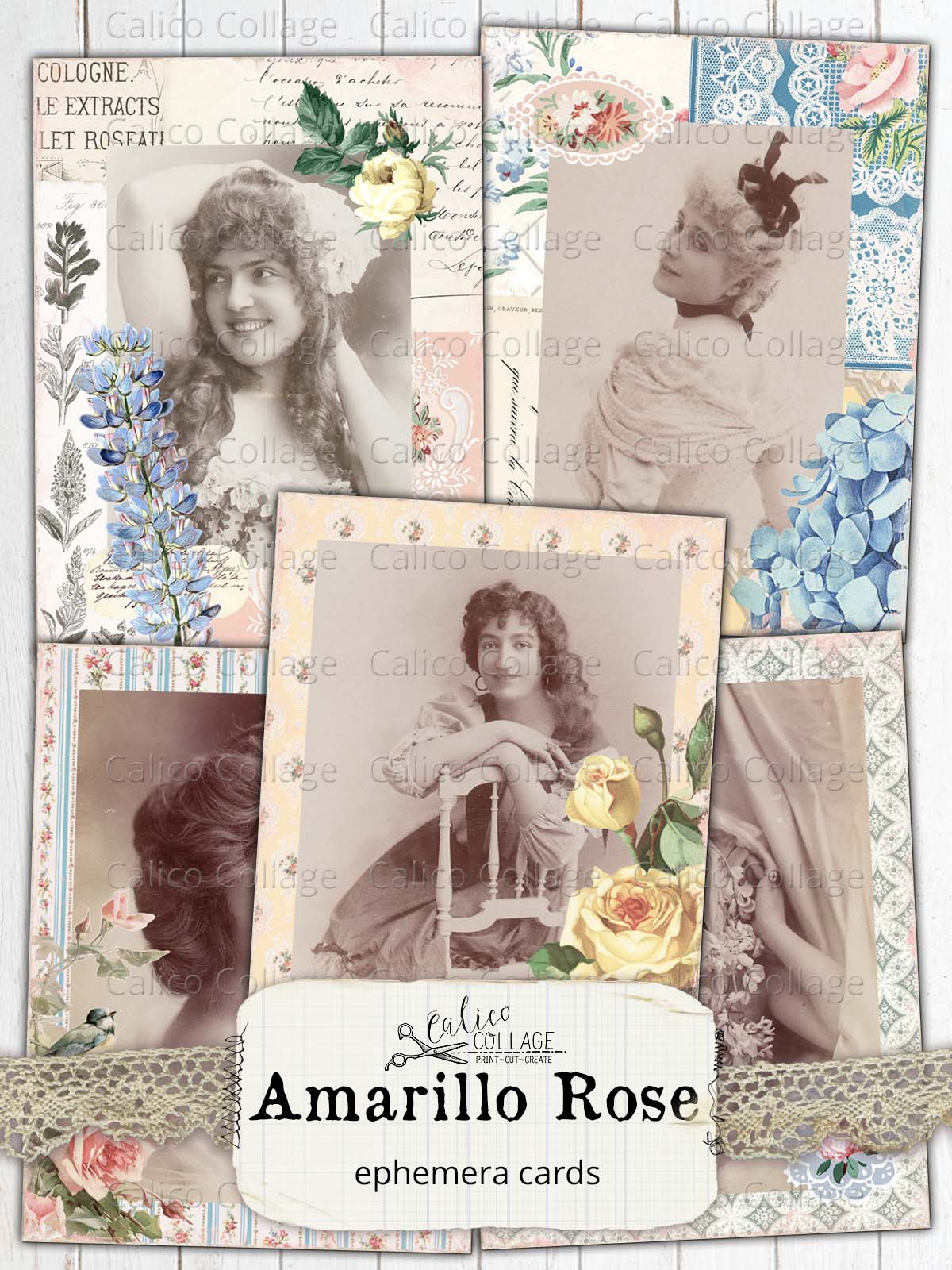 Ephemera Cards, Amarillo Rose