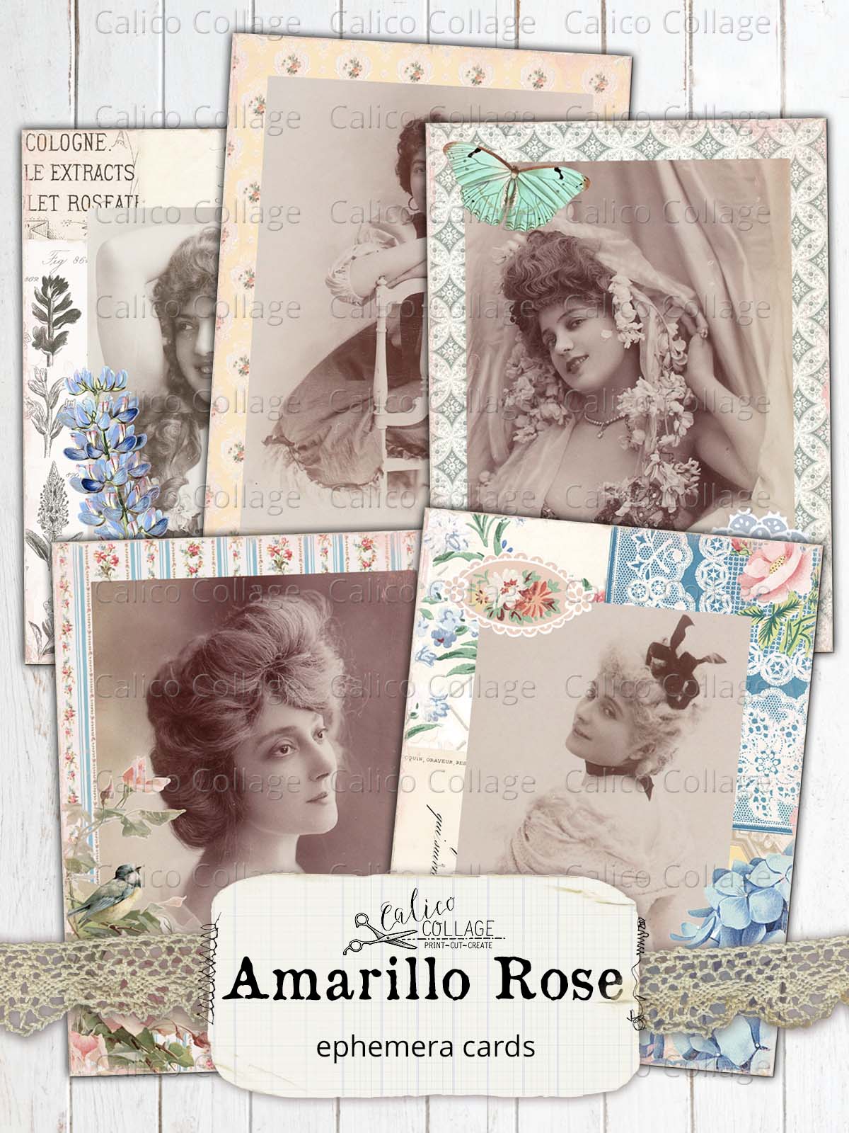 Ephemera Cards, Amarillo Rose