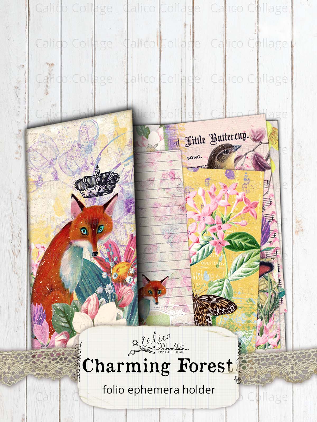 Junk Journal Folio, Charming Forest