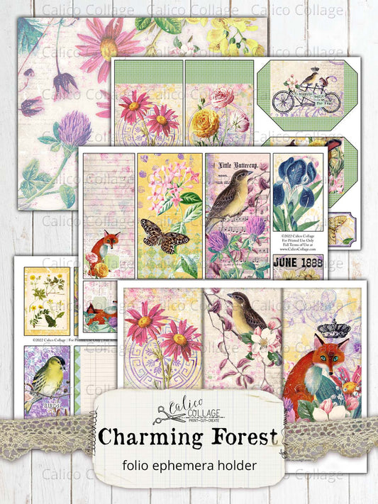 Junk Journal Folio, Charming Forest