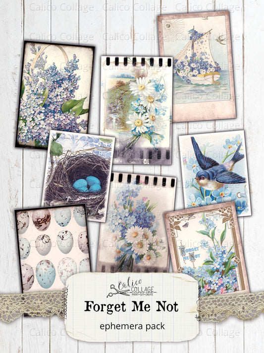 Forget Me Not Small Ephemera Pack