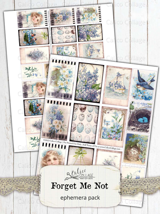 Forget Me Not Small Ephemera Pack