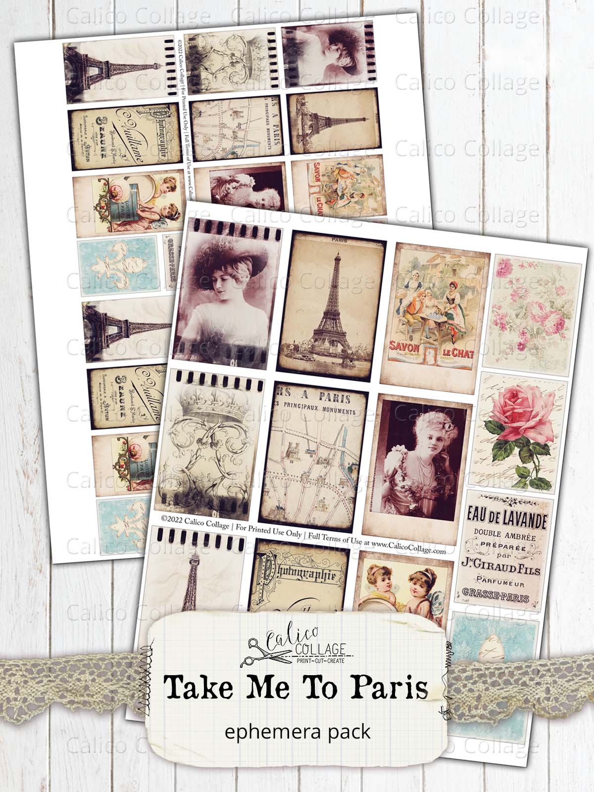 French Ephemera for Junk Journals