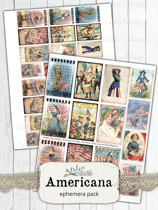 Americana Ephemera for Junk Journals