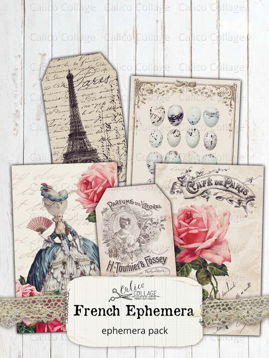 French Ephemera Cards