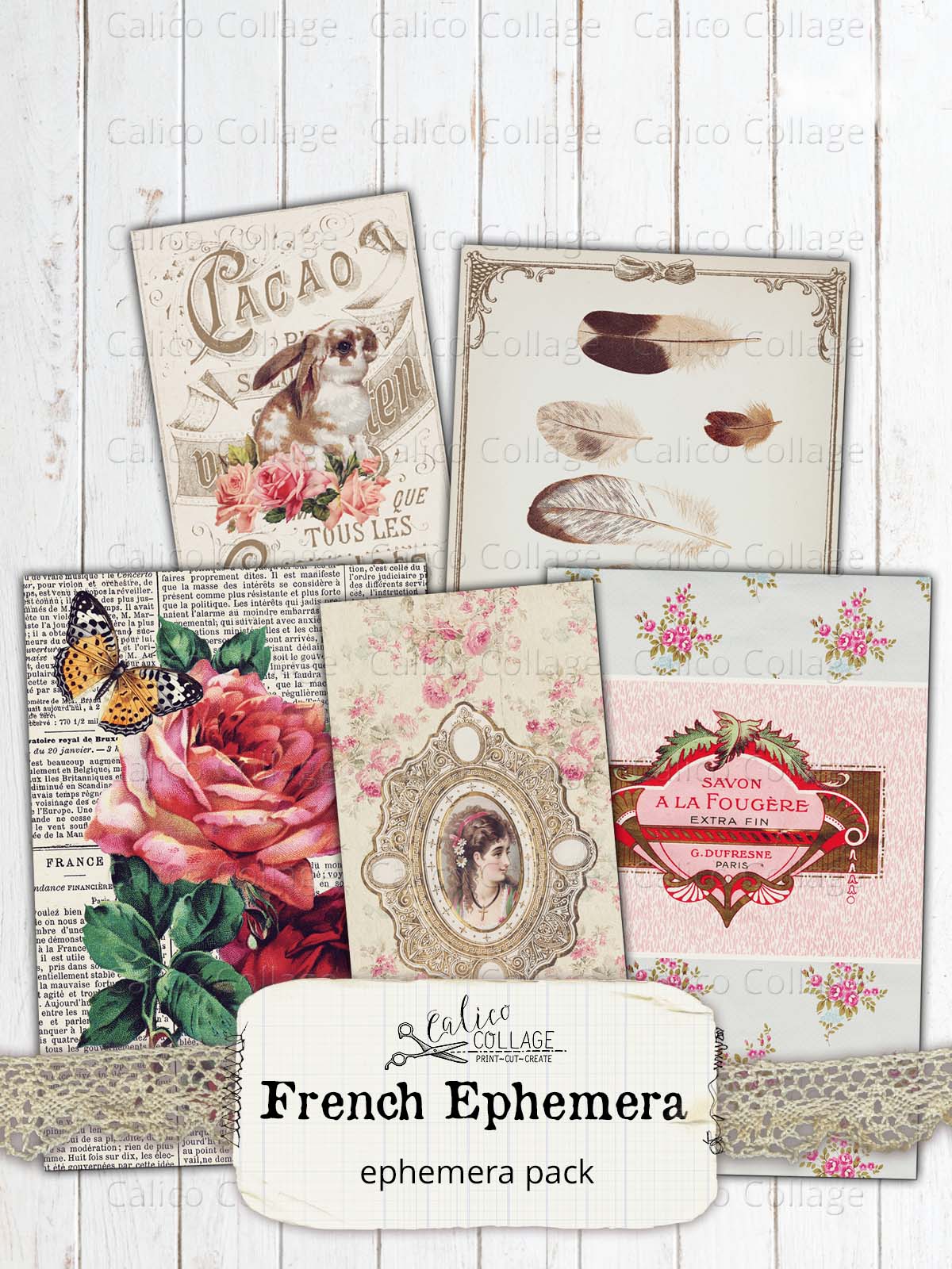 French Ephemera Cards