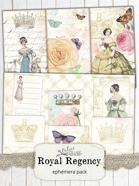 Royal Regency Ephemera Junk Journal Folio Kit