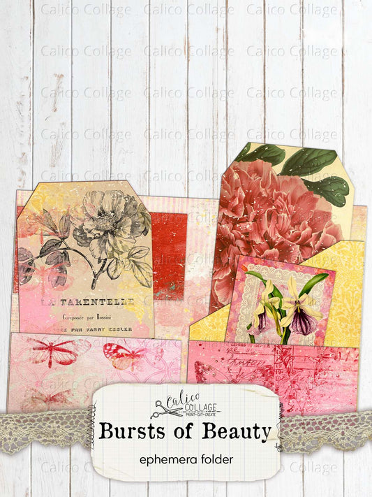 Bursts of Beauty Ephemera Folder for Junk Journals