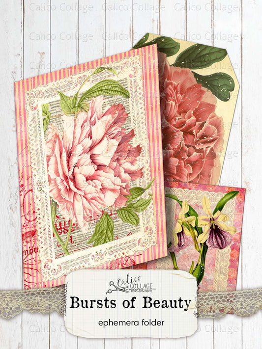 Bursts of Beauty Ephemera Folder for Junk Journals