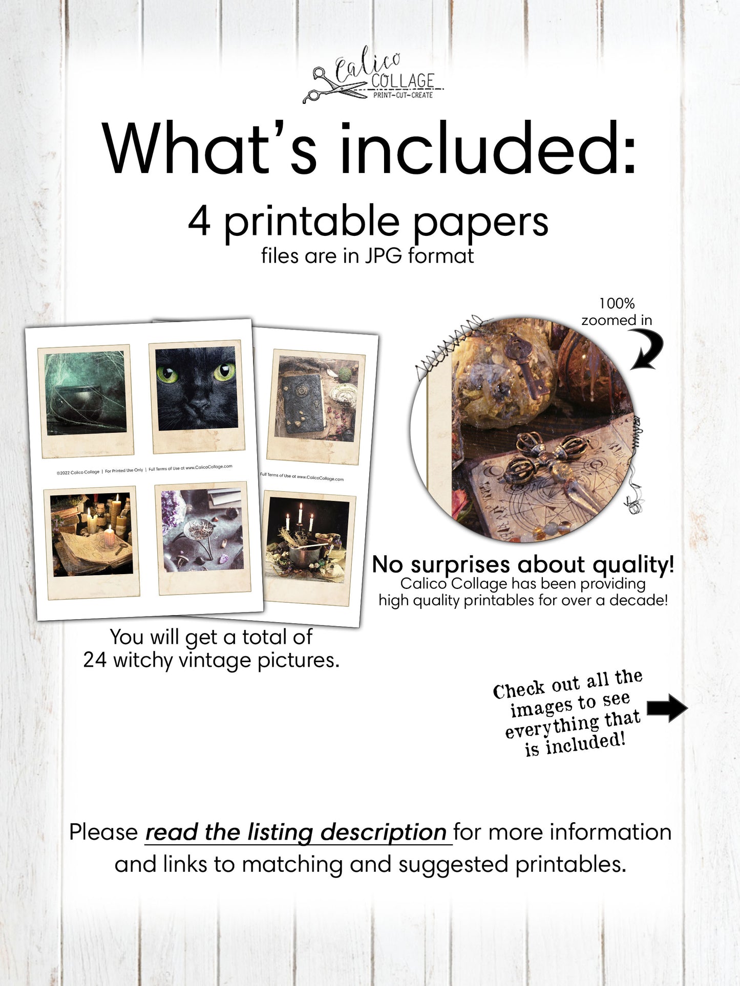 Junk Journal Witch Photographs, Junk Journal Printable Ephemera