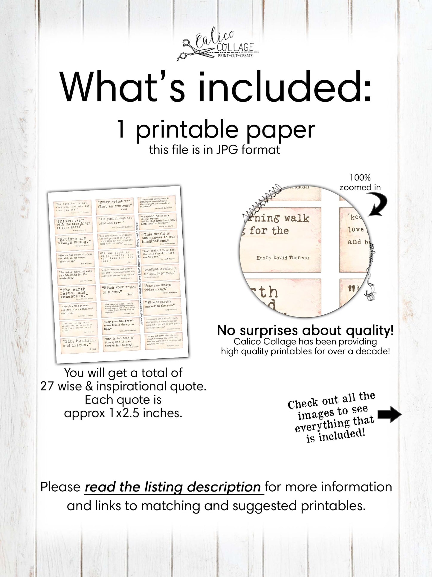 Inspirational Quotes, Wise Ephemera Words, Junk Journal Printable