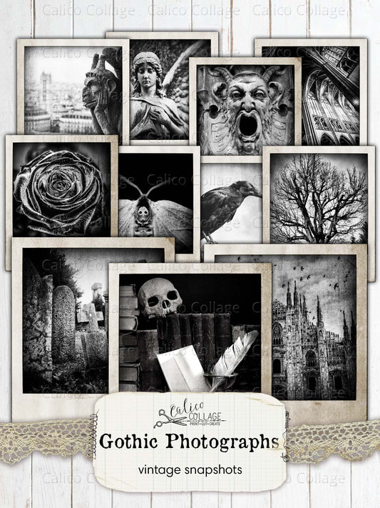 Gothic Photographs, Junk Journal Printable