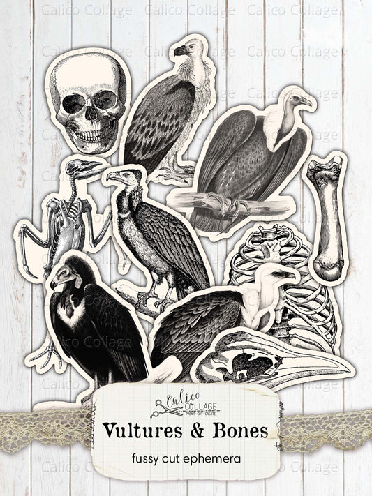 Vultures and Bones Junk Journal Printables