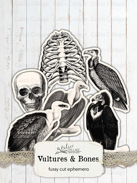 Vultures and Bones Junk Journal Printables