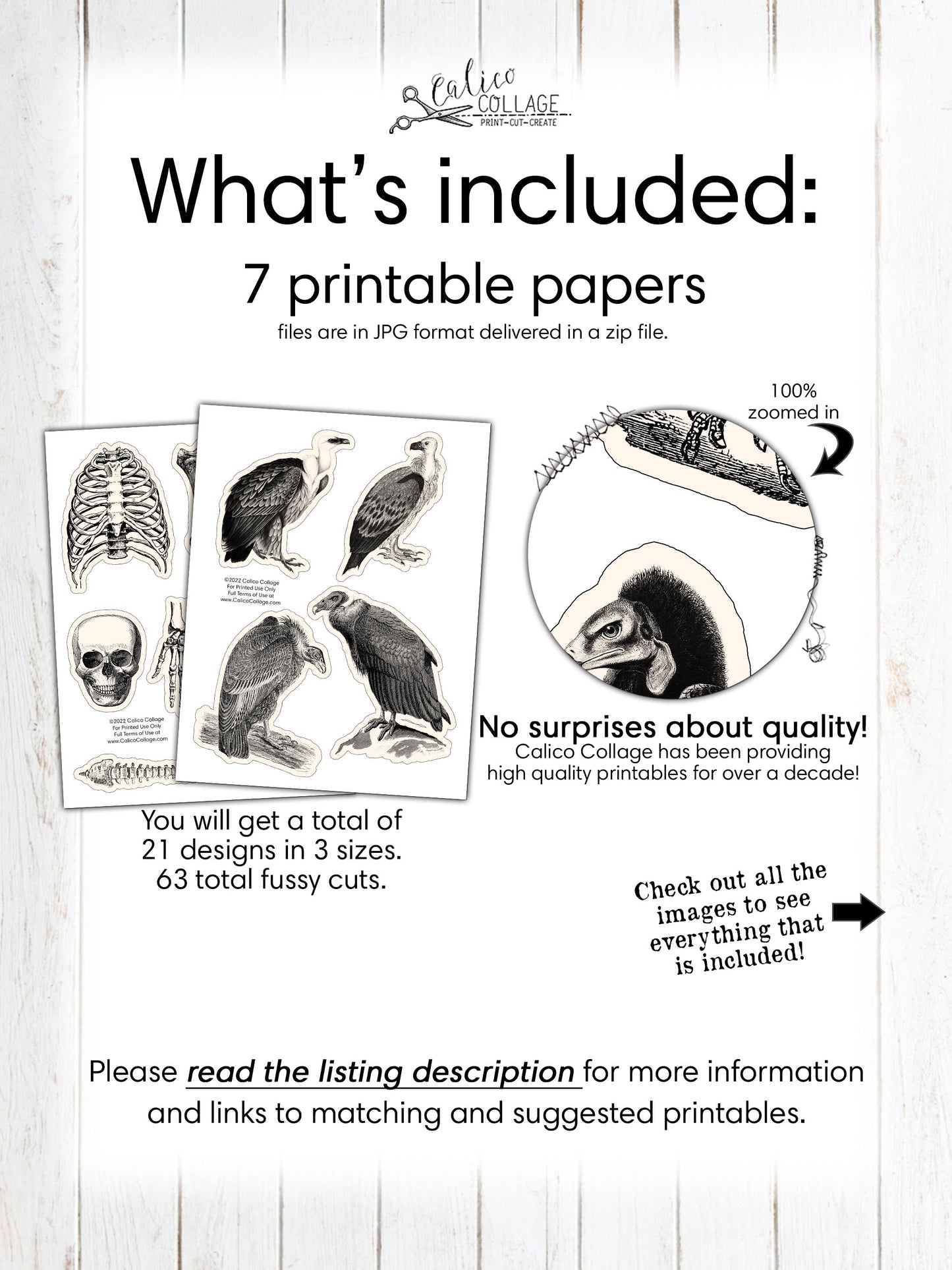 Vultures and Bones Junk Journal Printables