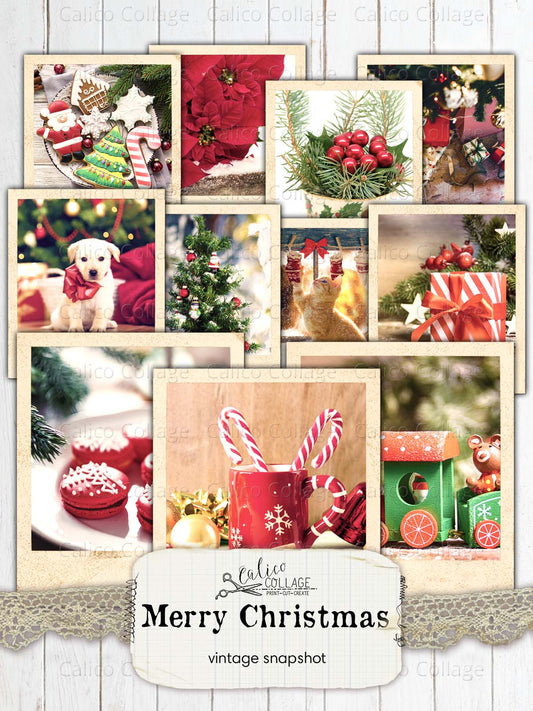 Christmas Photographs, Vintage Christmas Ephemera