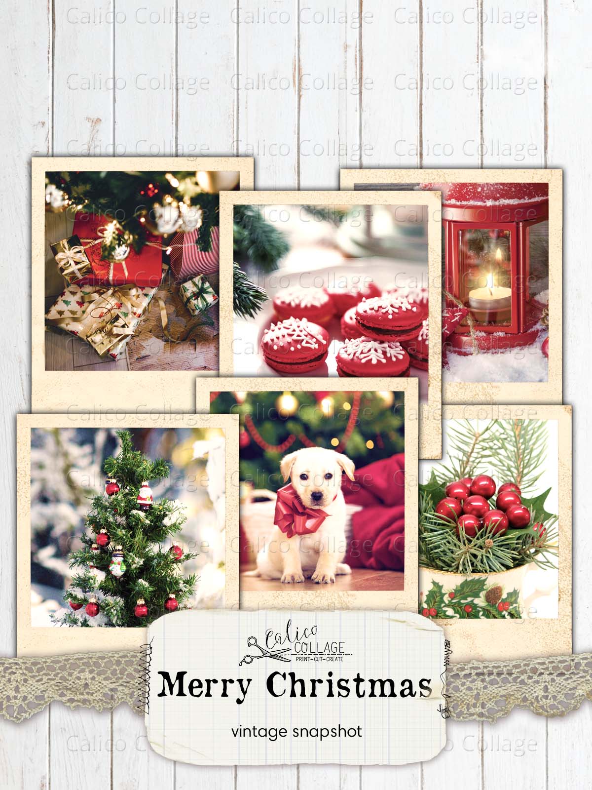 Christmas Photographs, Vintage Christmas Ephemera