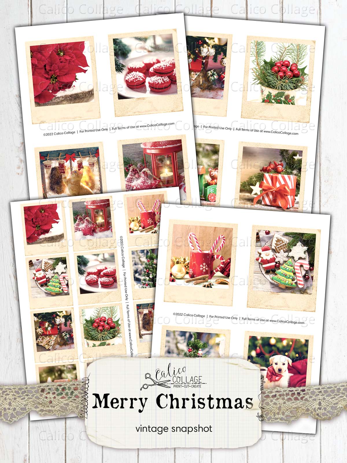 Christmas Photographs, Vintage Christmas Ephemera