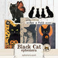 Black Cat Halloween Ephemera for Junk Journals