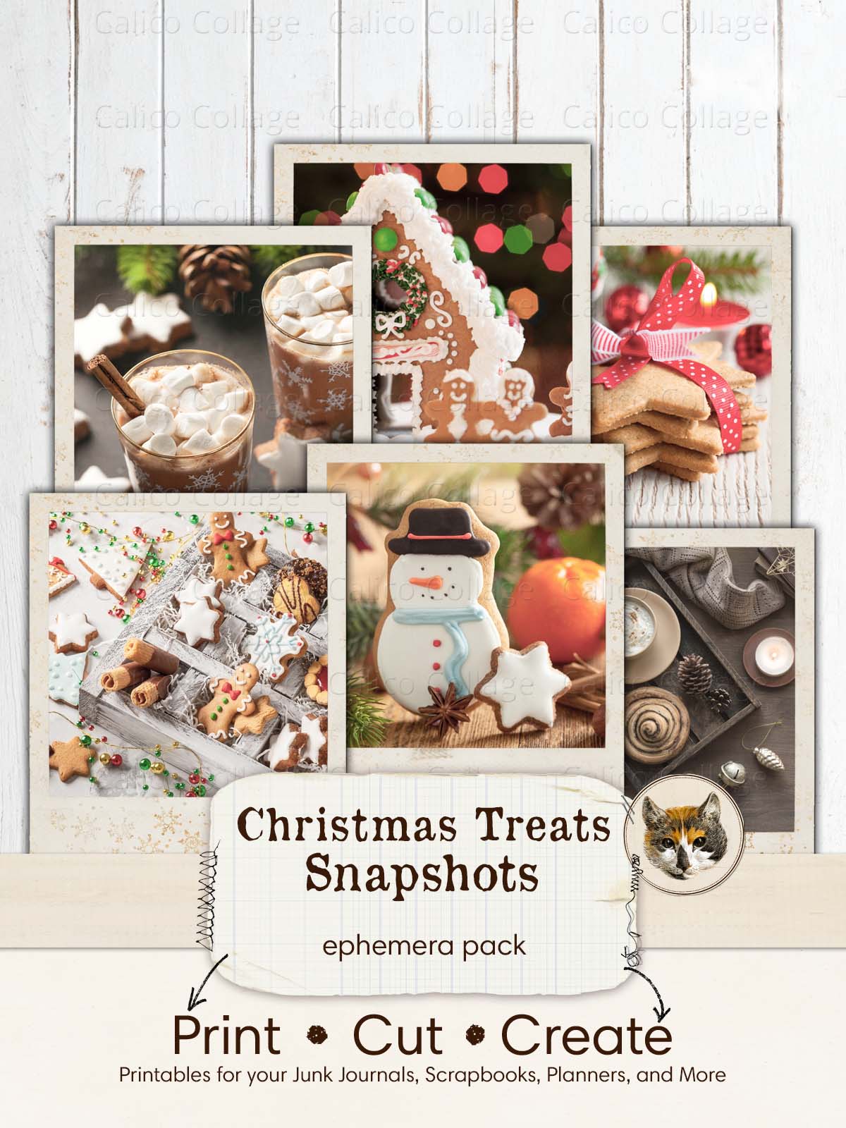 Christmas Ephemera Pictures for Junk Journals, Christmas Sweets