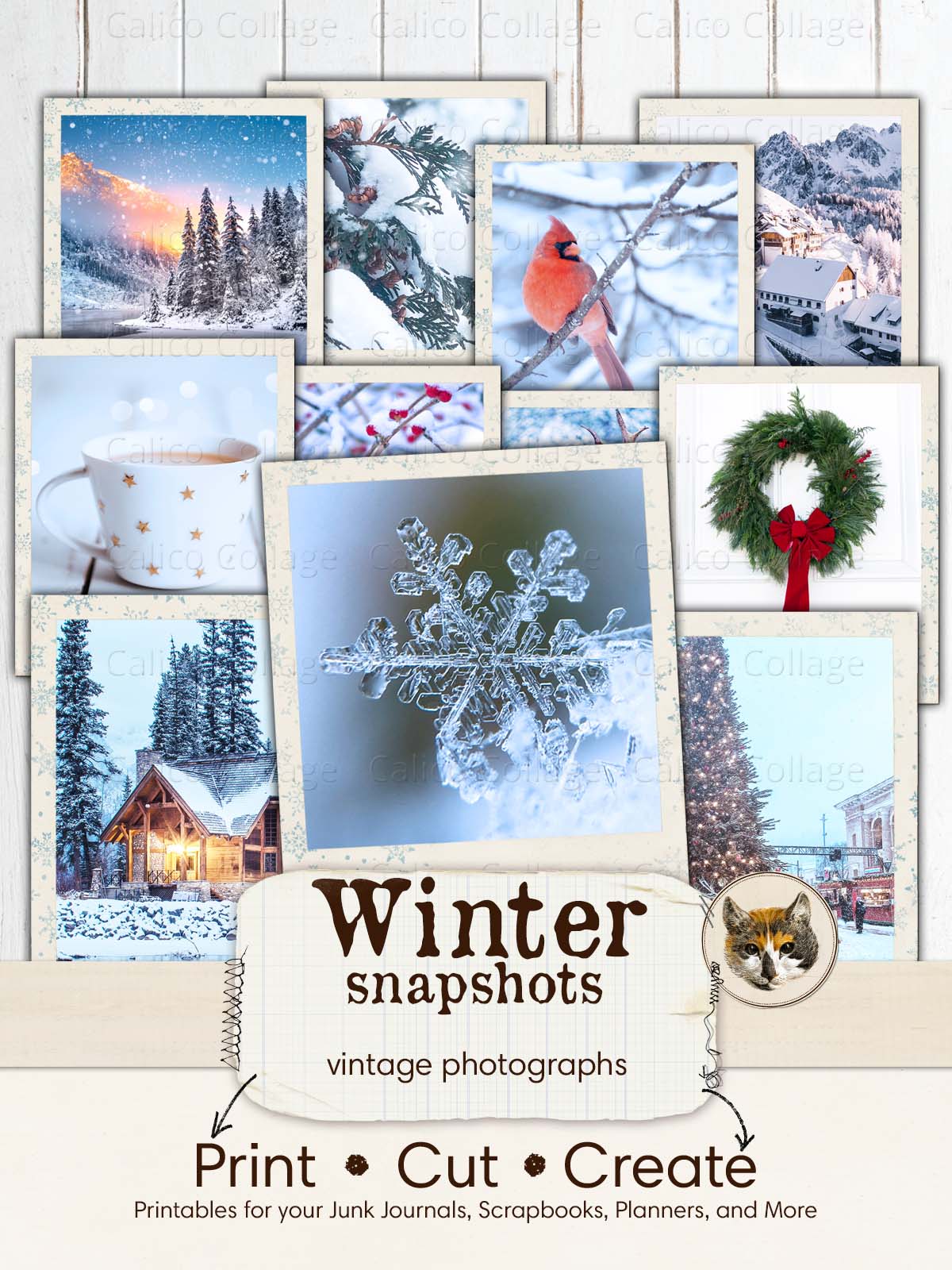Winter Ephemera for Junk Journals