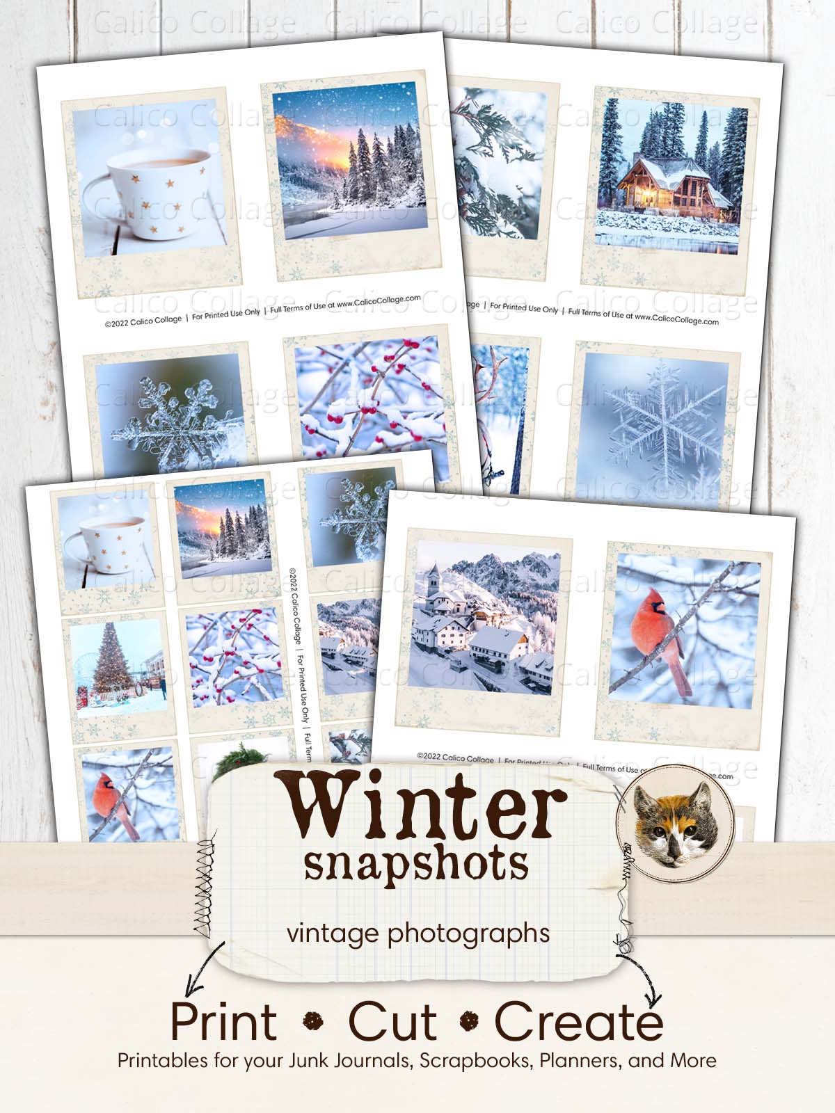 Winter Ephemera for Junk Journals