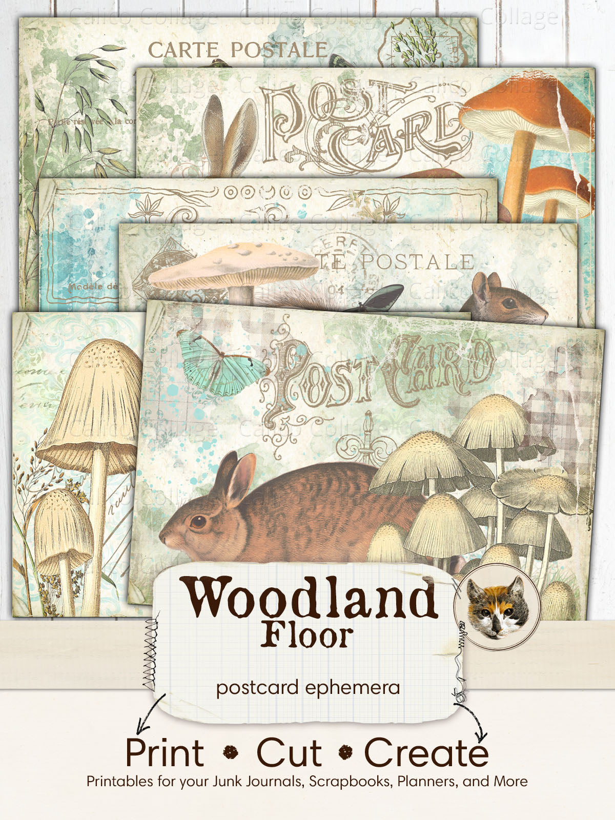 Woodland Ephemera for Junk Journals, Woodland Floor