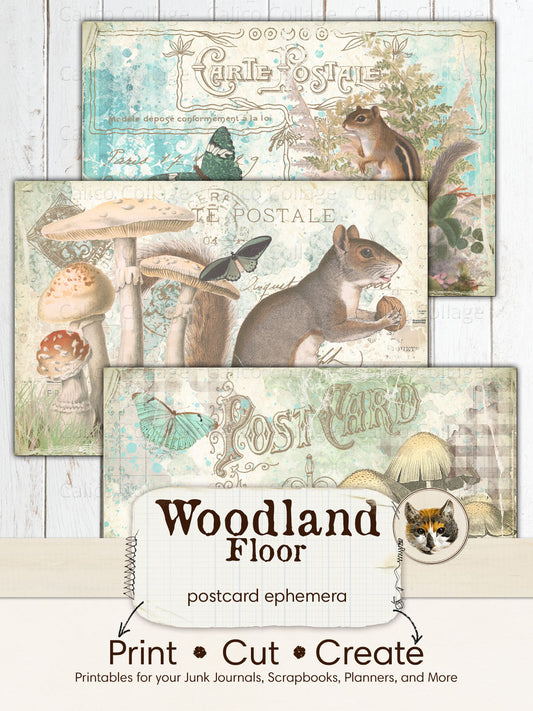 Woodland Ephemera for Junk Journals, Woodland Floor
