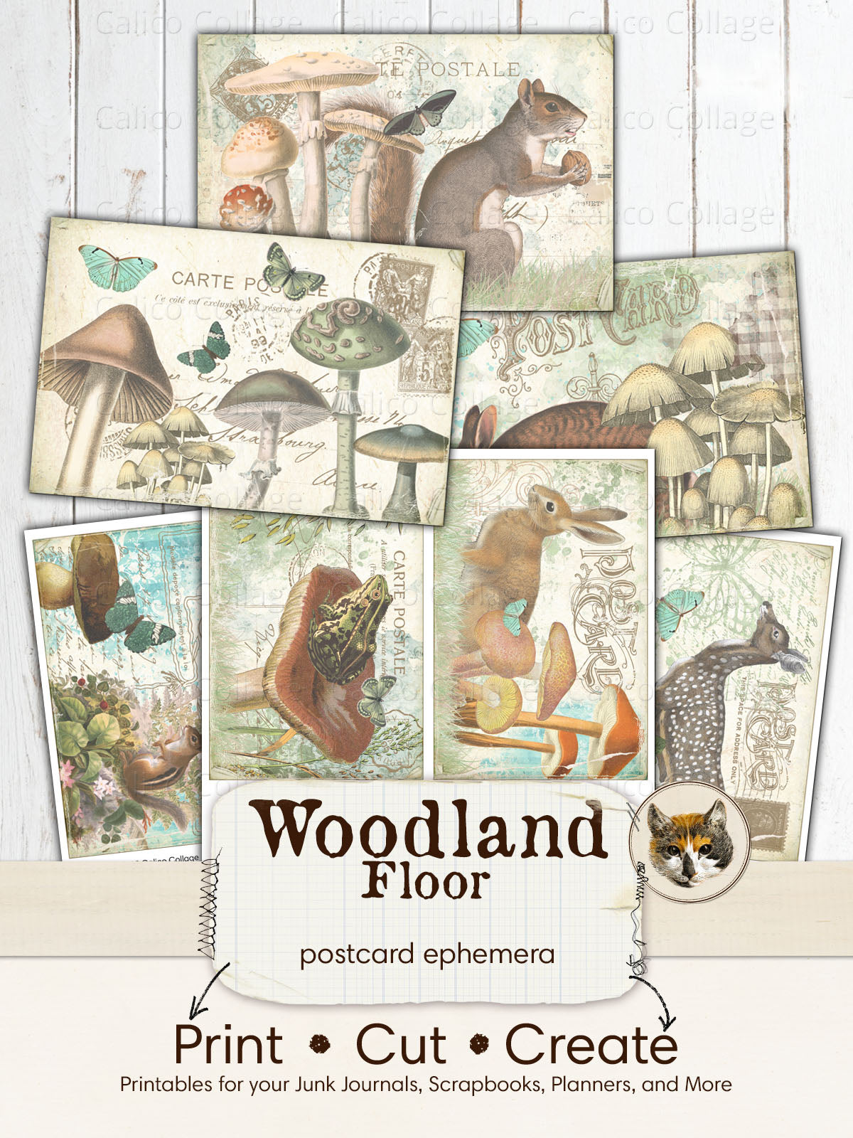 Woodland Ephemera for Junk Journals, Woodland Floor
