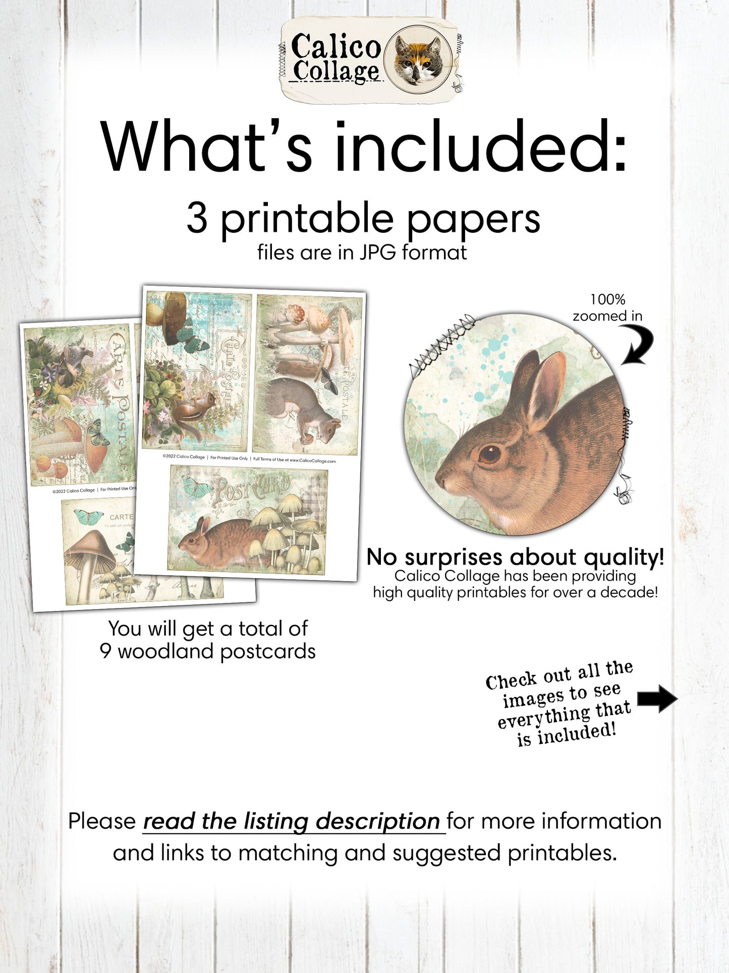 Woodland Ephemera for Junk Journals, Woodland Floor