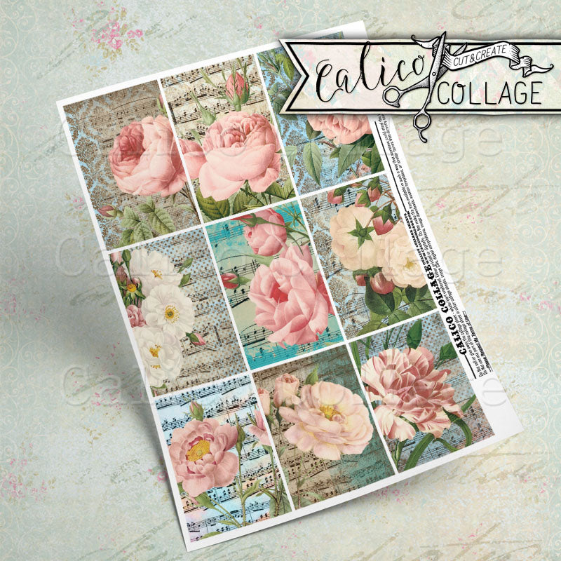 Vintage Roses Journaling Cards