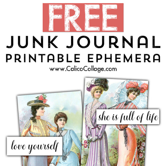Free Victorian Junk Journal Ephemera