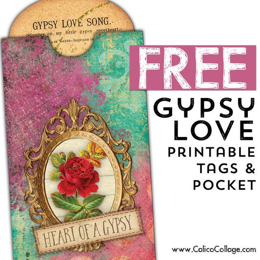 Free Gypsy Love Printable Tags & Pocket