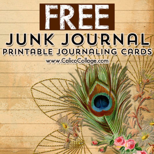 Free Peacock Journaling Cards